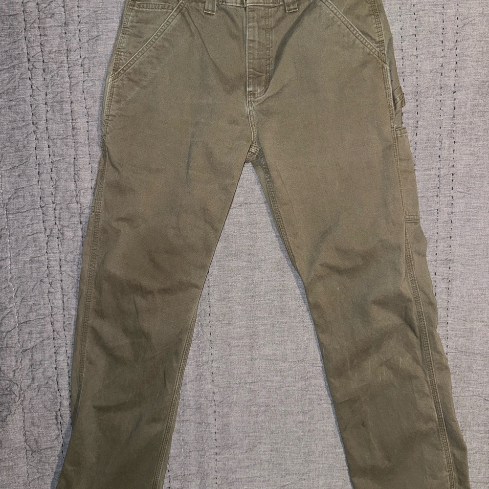 Khaki army green Carhartt carpenter pants 32x32 soft